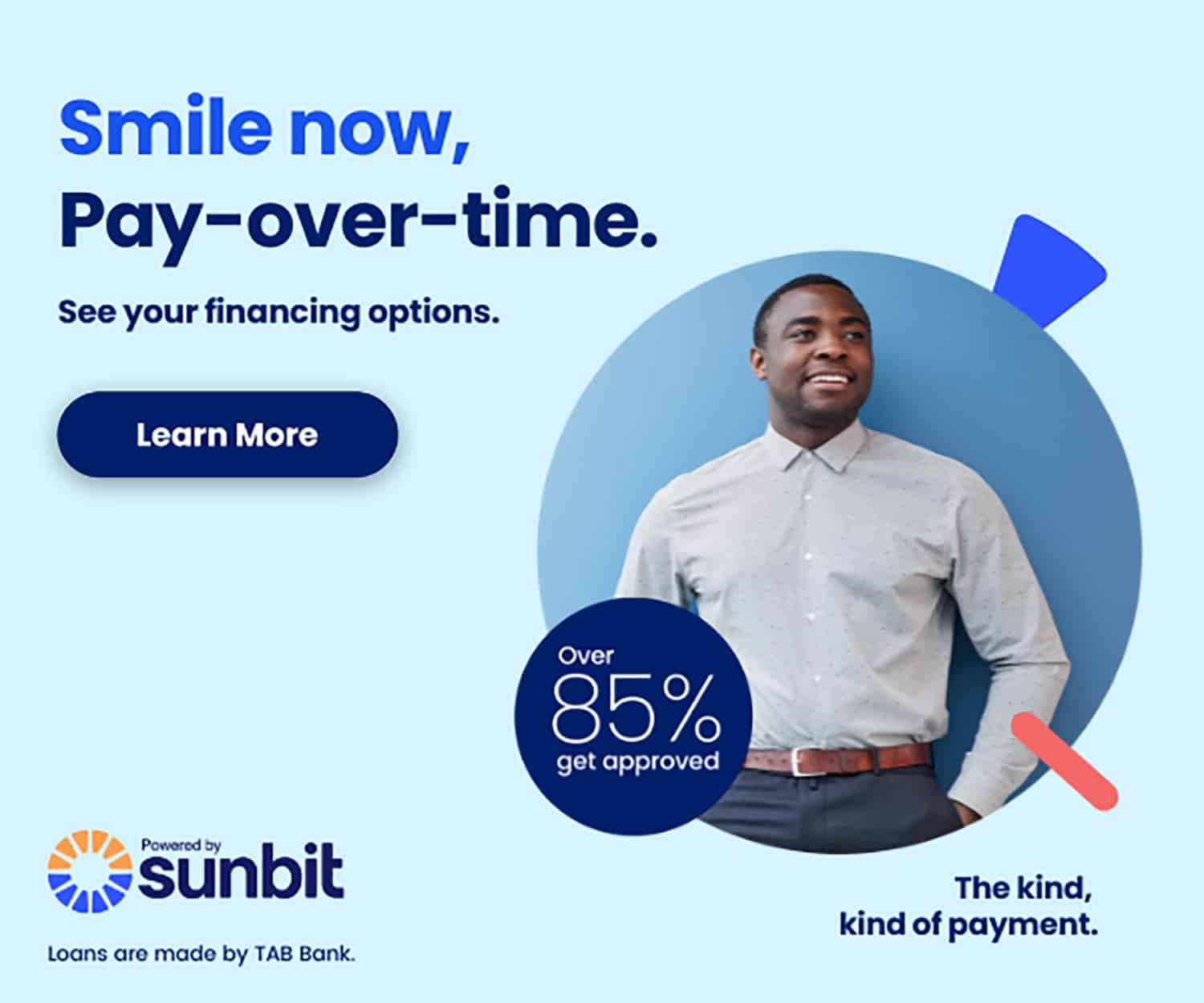 Sunbit pay-over-time financing options available for dental care in Brentwood, TN