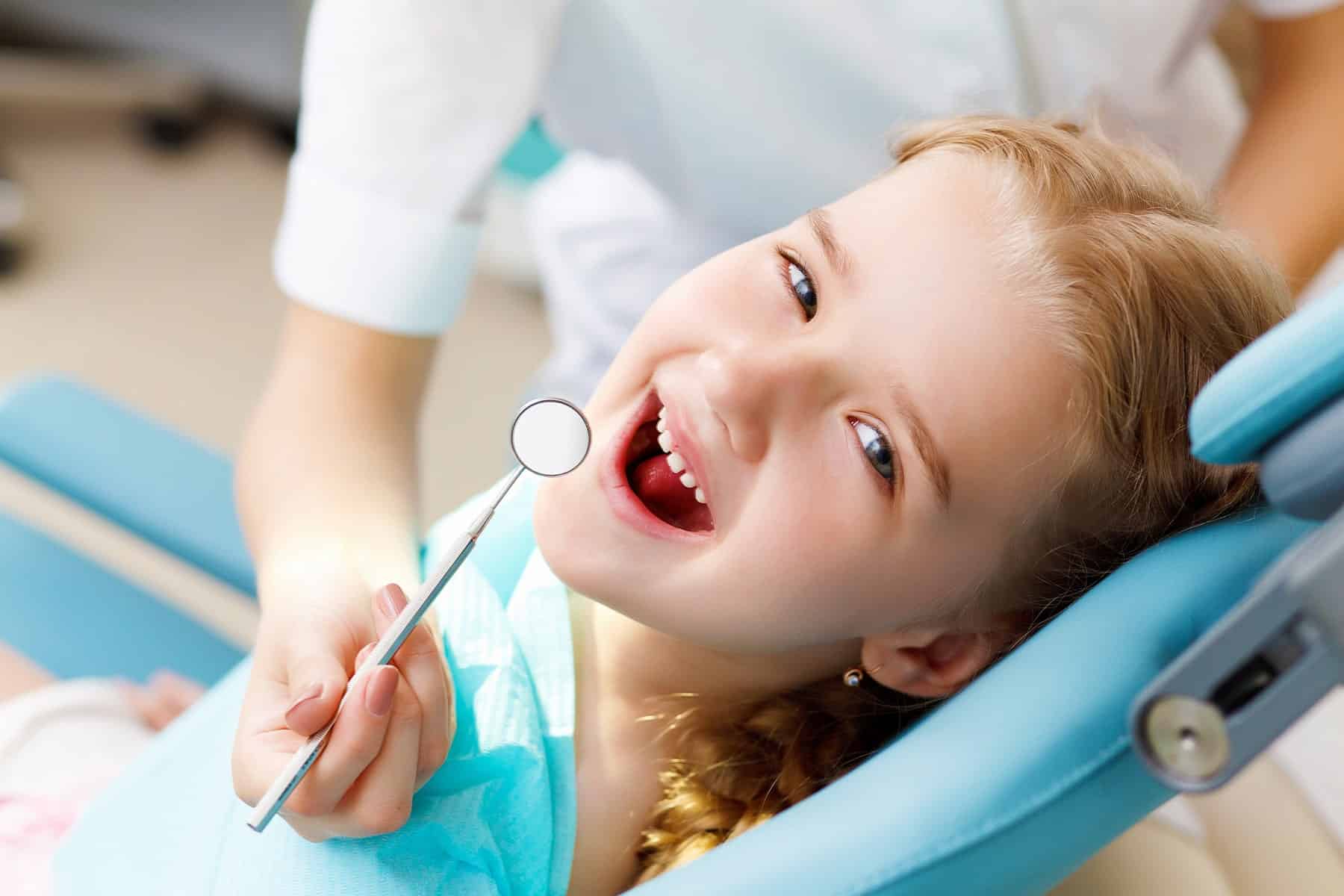 Little girl at the pediatric dentist in Brentwood, TN