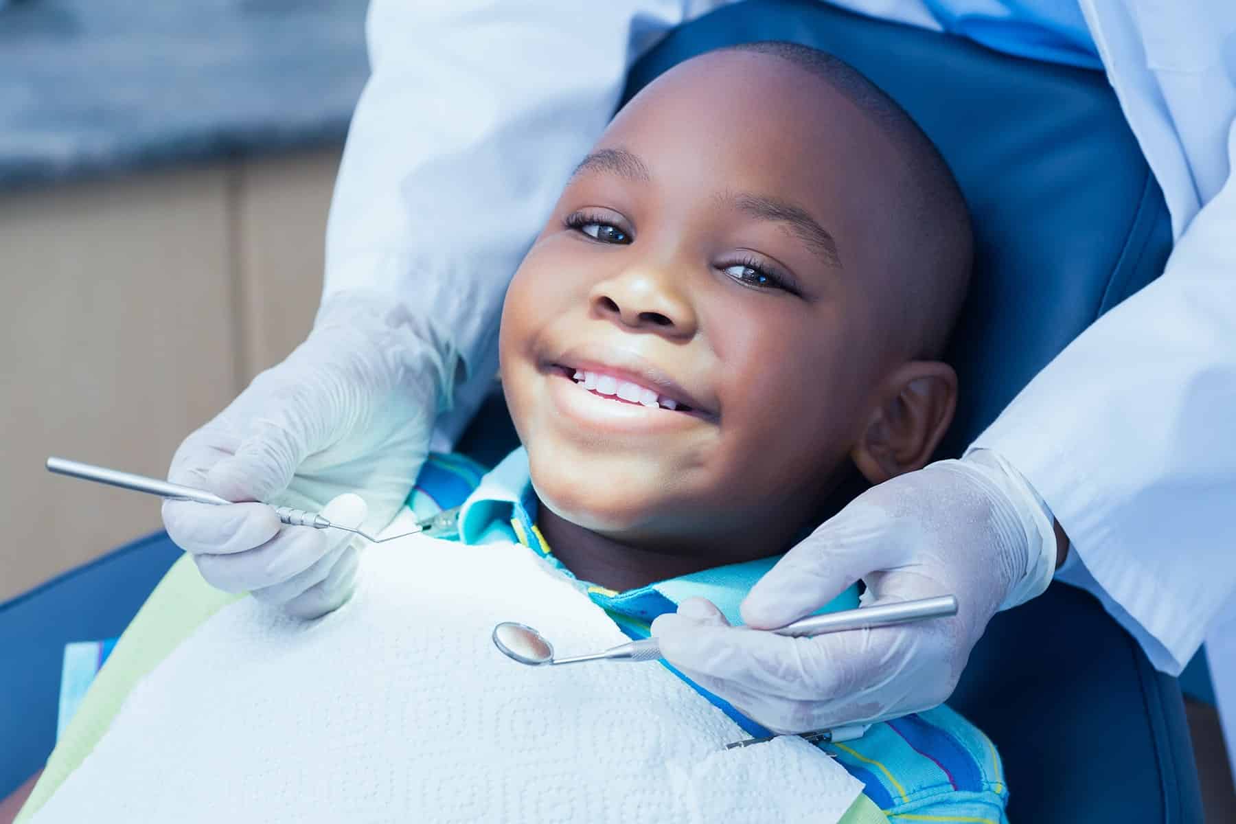 Little boy at the dentist in Brentwood, TN