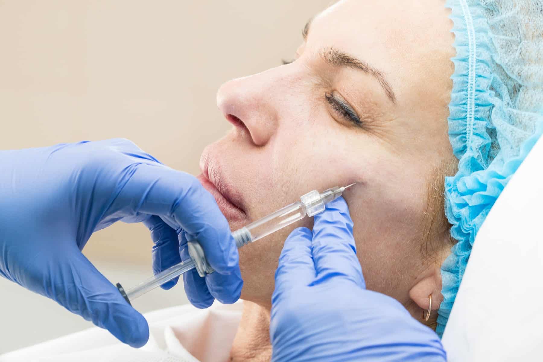 Woman getting dental botox in Brentwood, TN